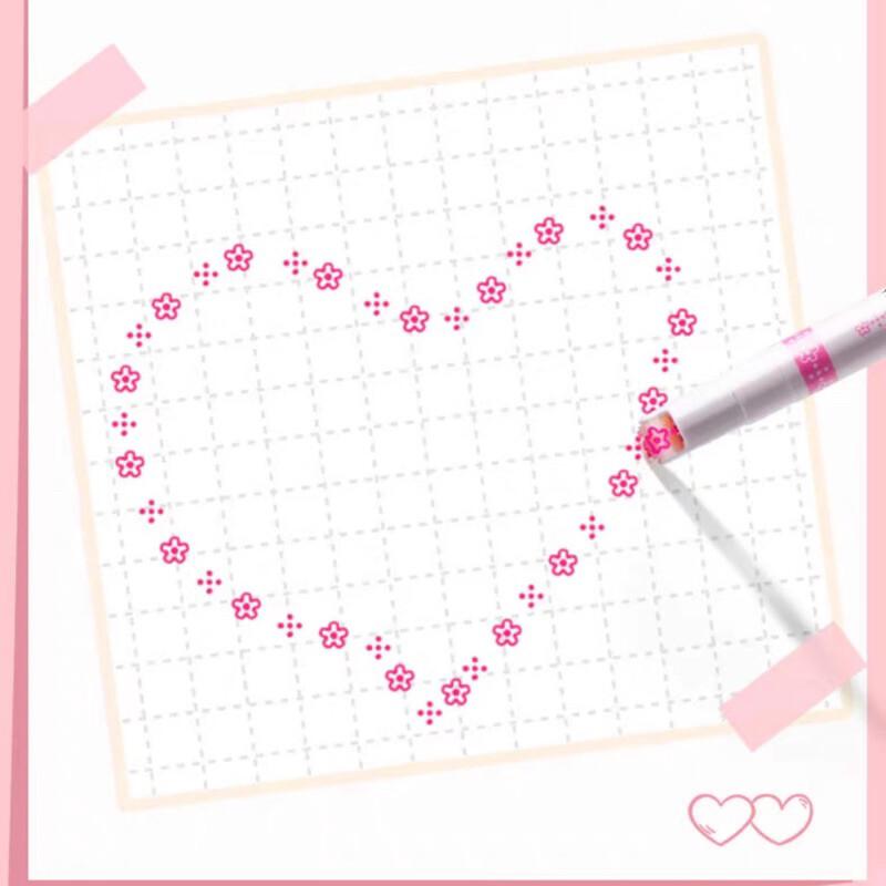 6Pcs/Set Kawaii Flowers Line Shaped Highlighter Pens Roller Tip Curve Liner Marker Writing