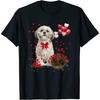 Miłośnik Psów Szczęśliwy Walentynkowy Wzór Świetny T-shirt Unisex