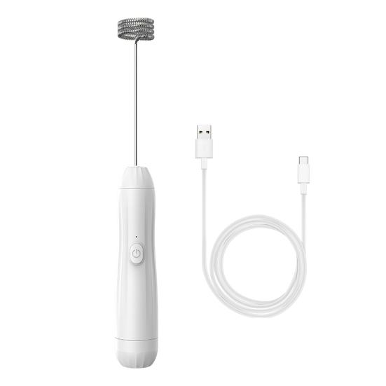 Milchaufschäumer Elektrischer Mixer Edelstahl-Blender 2-in-1 Wiederaufladbarer Eierschläger Schaumbereiter für Kaffee