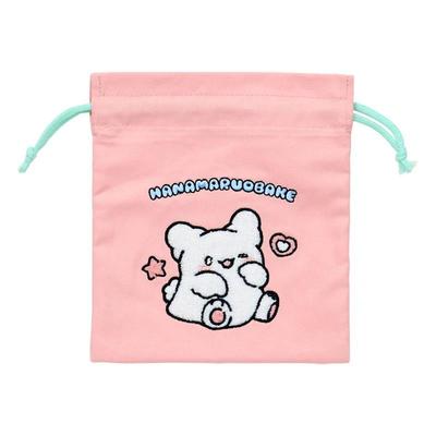 Sanrio HANAMARUOBAKE Sagara Embroidered Drawstring Bag Pink (Pastel Sweets Pop)