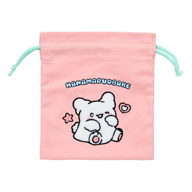 Sanrio HANAMARUOBAKE Sagara Embroidered Drawstring Bag Pink (Pastel Sweets Pop)