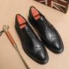 Italy Men's Formal Leather Shoes Fashion British Brogue Casual Shoes Classic Comfy Business Dress Oxford Shoes New Man Footwear