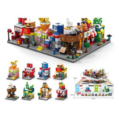 Building Block Toy Street Scene  Building Block Assembly Building Block Educational Toy Ornament
