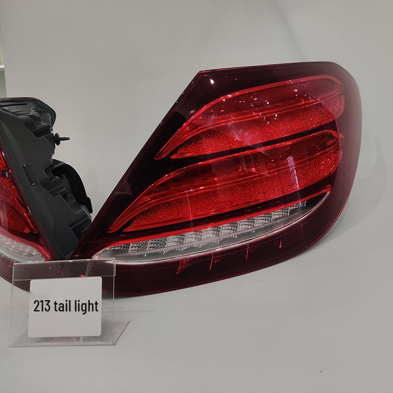 Compatible with Mercedes-Benz E-Class 2016-2020 W213 Taillight LED Sequential Turn Signal, Brake Light, Red to Black.
