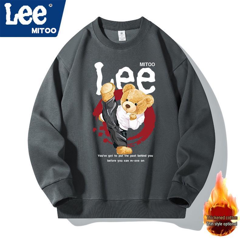 2025 Lee & Mitoo Unisex American Streetwear Fleece Long Sleeve Top