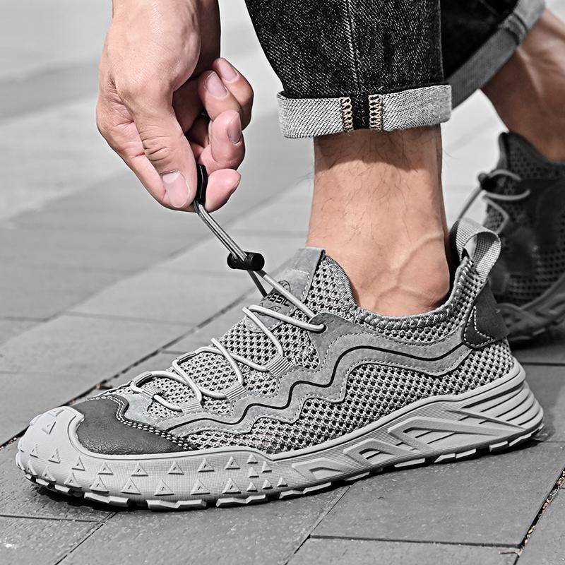 Summer Hiking Shoes Men Outdoor Trekking Shoes Trail Running Shoes Climbing Hunting Sneakers Mountaineering Breathable Camping