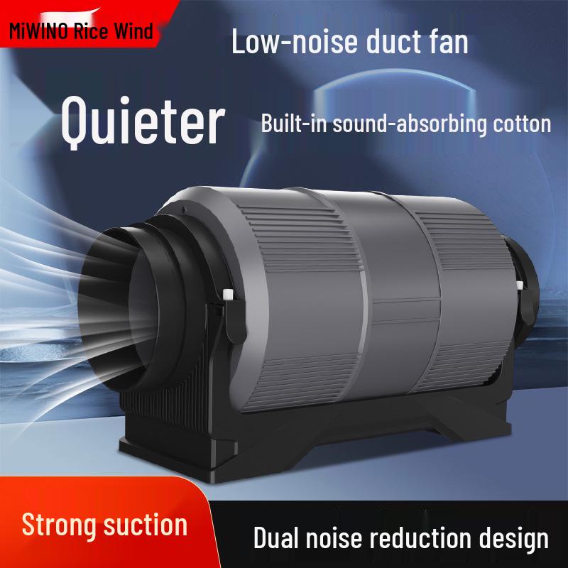 Ventilator de canal Rice Wind Ultra-Silențios: Ventilator de evacuare pentru bucătărie și baie pentru eliminarea fumului și a mirosurilor