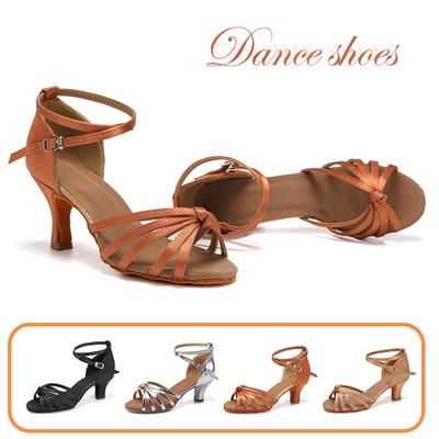 Kobiety Tango Ballroom Latin Waltz Dance Girls Party Shoes na wysokim obcasie 7CM