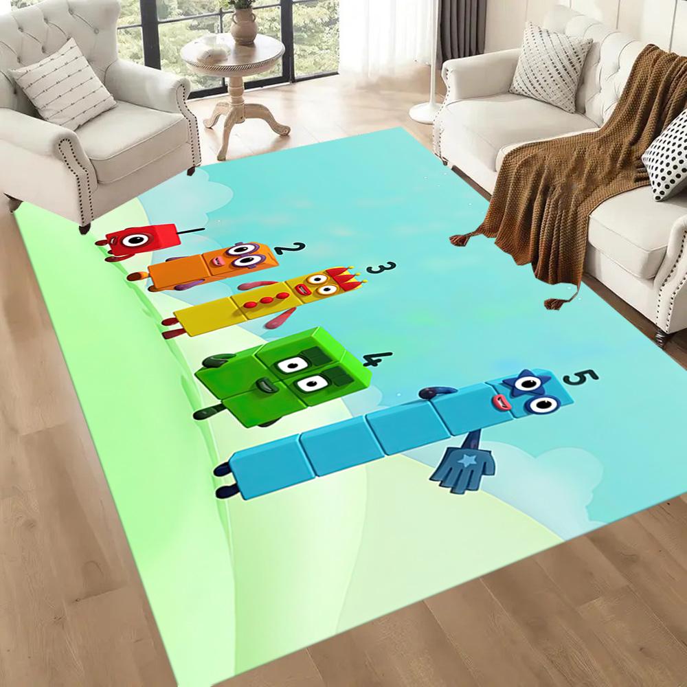 Numberblocks Carpet Design for Study Room Bedrooms Game Room Dormitory Antislip Carpet Anime Office Decor Gift for Festivals