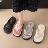 Skirt Toe Heel with Fairy Wind Low Slippers Wear Flat Bottom Cover Toe Girl Summer 2025 New Roman Cool Slippers