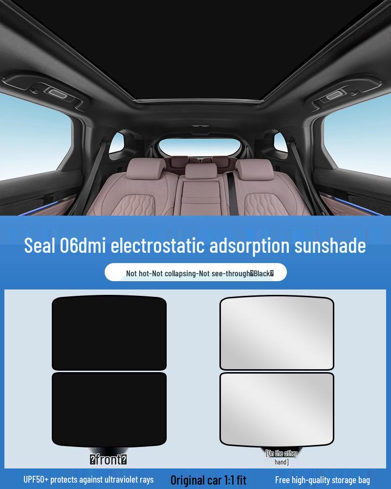 Electrostatic Sunshade Curtain for BYD Song, Seal, Qin, Han, Yuan, Tang, EVDM with Sunroof