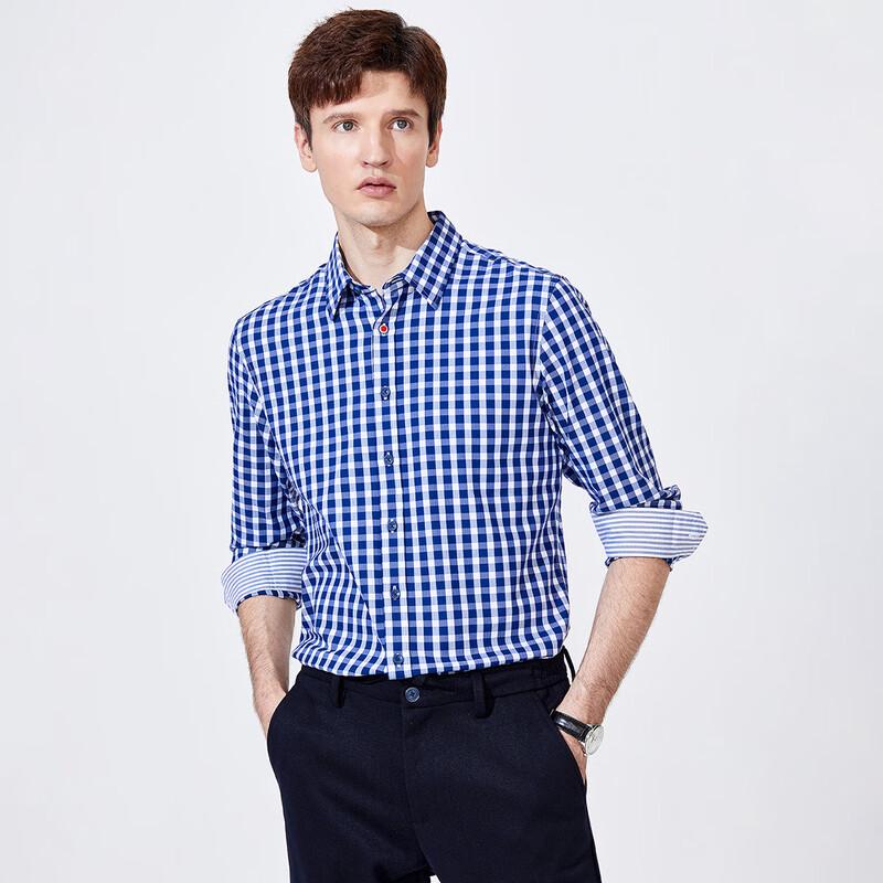 Navigare Men s Casual Plaid Long Sleeve Shirt XL/41