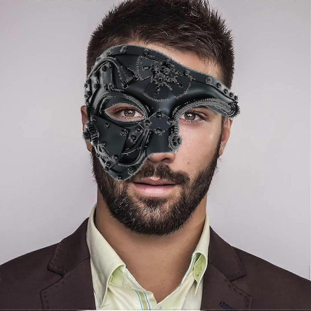 Metal Cyborg Mask, Masquerade Mask For Halloween Costume Party/phantom Of The Opera/mardi Gras Ball - Pjun