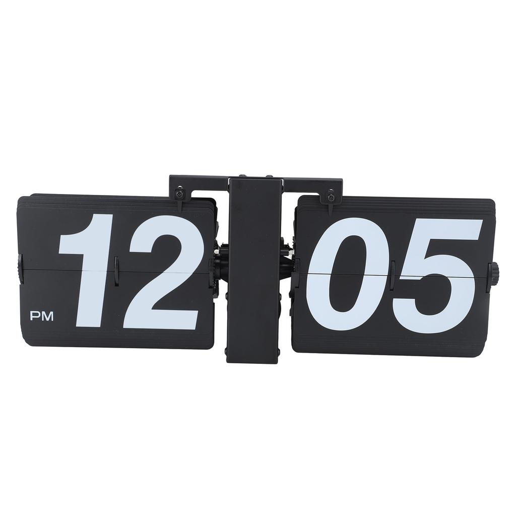 Flip Clock PVC Stainless Steel Battery Powered Retro Mechanical Digital Automatic Flip Down Desk Clock for Living Room