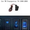 Dual USB Port Car Charger 2.1A Rocker Adapter Socket Light Built-In Socket For Transport T4 Car Dual USB Charger Car Accessories