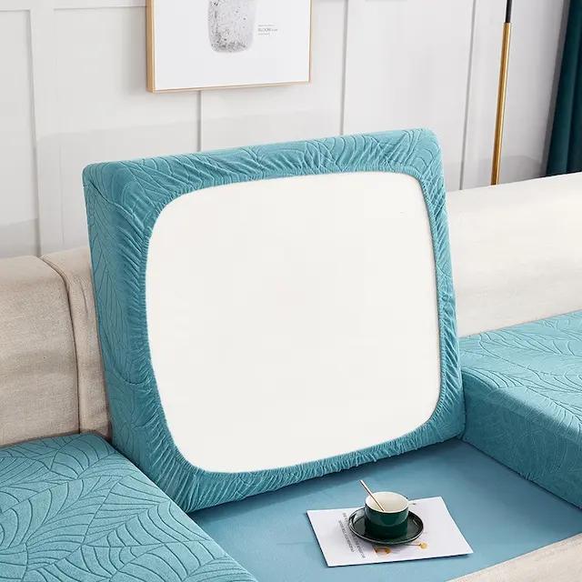 

1шт эластичный водонепроницаемый чехол для подушки сиденья дивана сплошной жаккардовый съемный чехол для гостиной диван мебель протектор S озеро синий