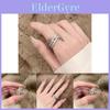 Bague Ouverte Ajustable Exquise Pour Femmes Avec Zirconia Unique De Style Géométrique