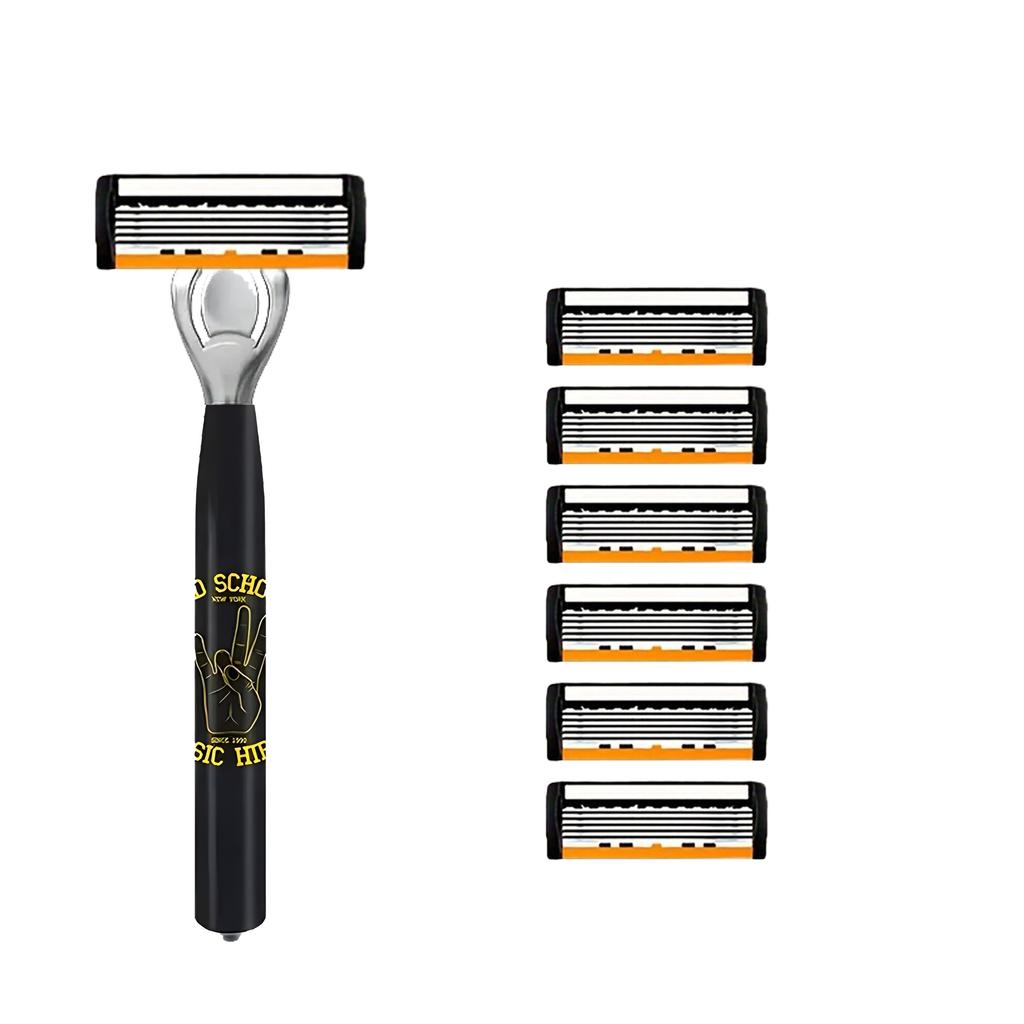 Pattern Razor Classic 6 Layer Safety Razor for Mens Shaving&Womens Hair Removal Shaving Blades Manual Shaver