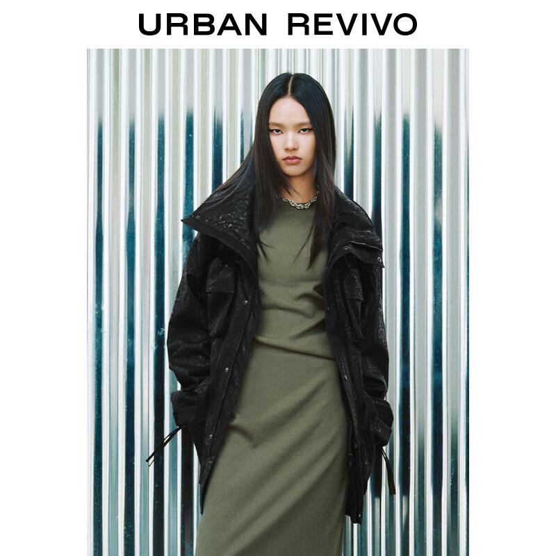 

Женское пальто UR в стиле ретро с темным узором свободного кроя M