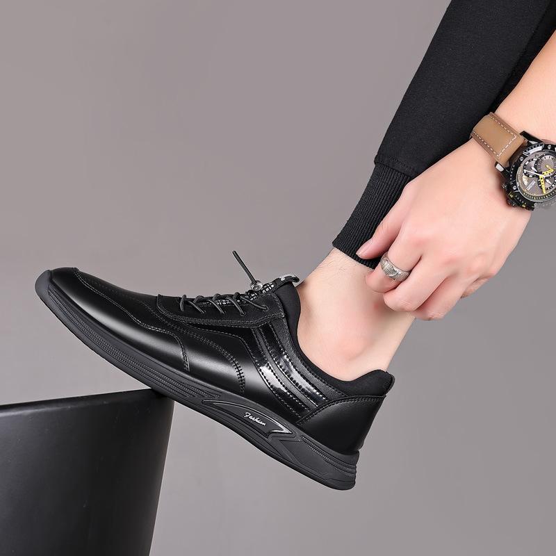 Men's Inner Height Increase of 8cm Autumn New Breathable Trend Casual Shoes Sports Shoes Height Increase Shoes 6cm Leather Shoes