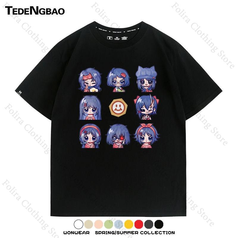 

Girl Friend MiSide Print Tshirt Cotton Tops for Unisex Women Summer Tops Short Sleeve Tee Sumemr Clothes Unisex Tshirt XXXL