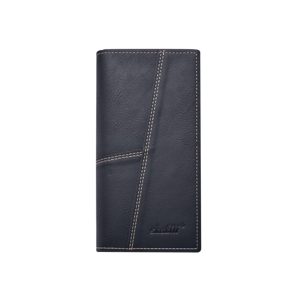 Men's Retro Ultra-Thin Long Wallet with Multi-Card Slots and Large Capacity