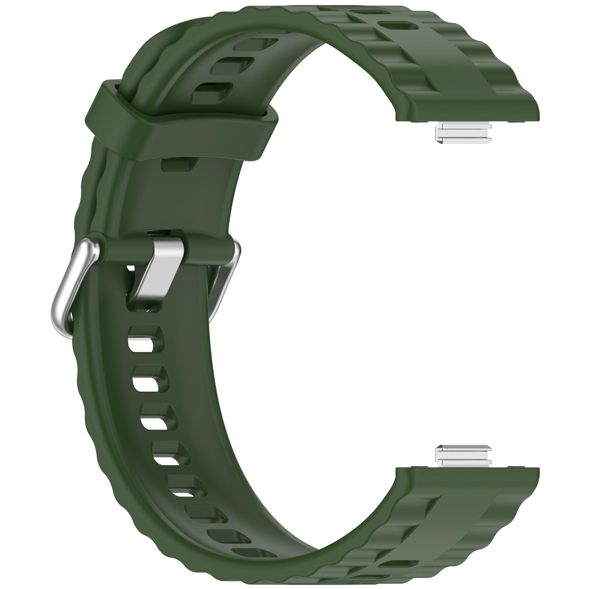 

Силиконовый ремешок для смарт-часов Huawei watch Fit4 3, ремешок для часов Huawei watch Fit 4 Pro для мужчин и женщин, сменные аксессуары для ремешка For Watch Fit 4Pro армия зеленый