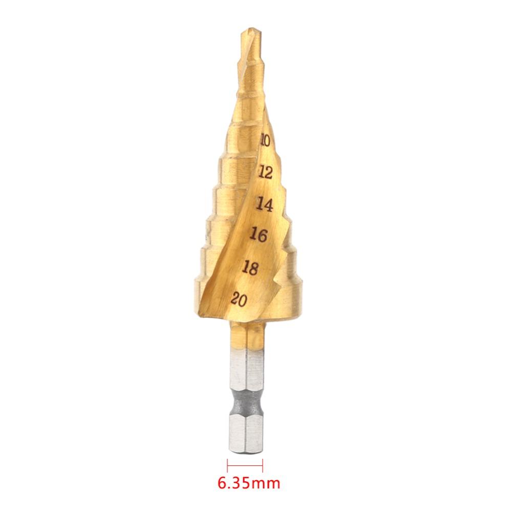 High Speed Steel Stepped Cone Drill Bit Titanium Coated Hole Saw Power Tools