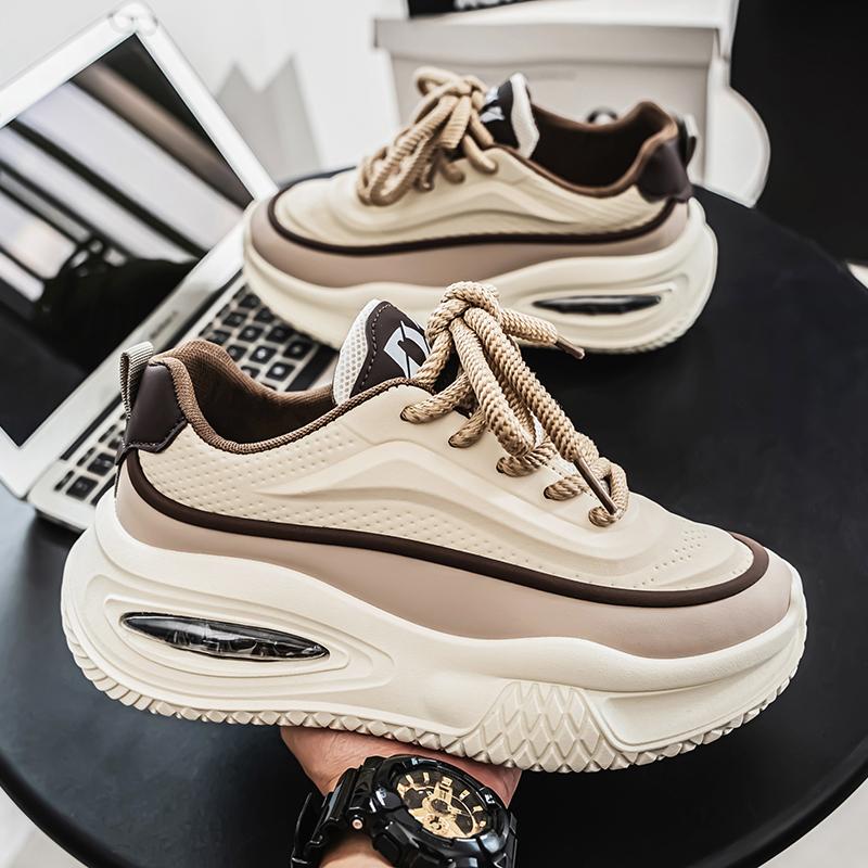 Bright Color Men Street Style Casual Shoes for Men Punk Chunky Social Men's Sneakers Large Size New Platform Vulcanized Sneakers