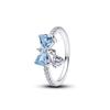 Heart-shaped Butterfly Flower Ring, Suitable for European Women's Exquisite Charm Jewelry Gifts