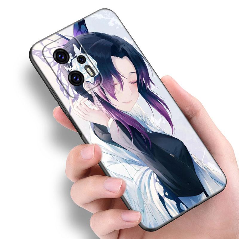 Etui na telefon Anime Demon Slayer dla Xiaomi POCO F2 F3 M2 M3 M4 X3 X4 Pro NFC F4 GT 5G F1 X2 C3 C31 C40 M5S Miękkie TPU Czarny Pokrowiec