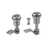 Electrical Distribution Box Lock Stainless Steel Telescopic Tension Cam Lock for Cabinet Doors with Key Silver Finish