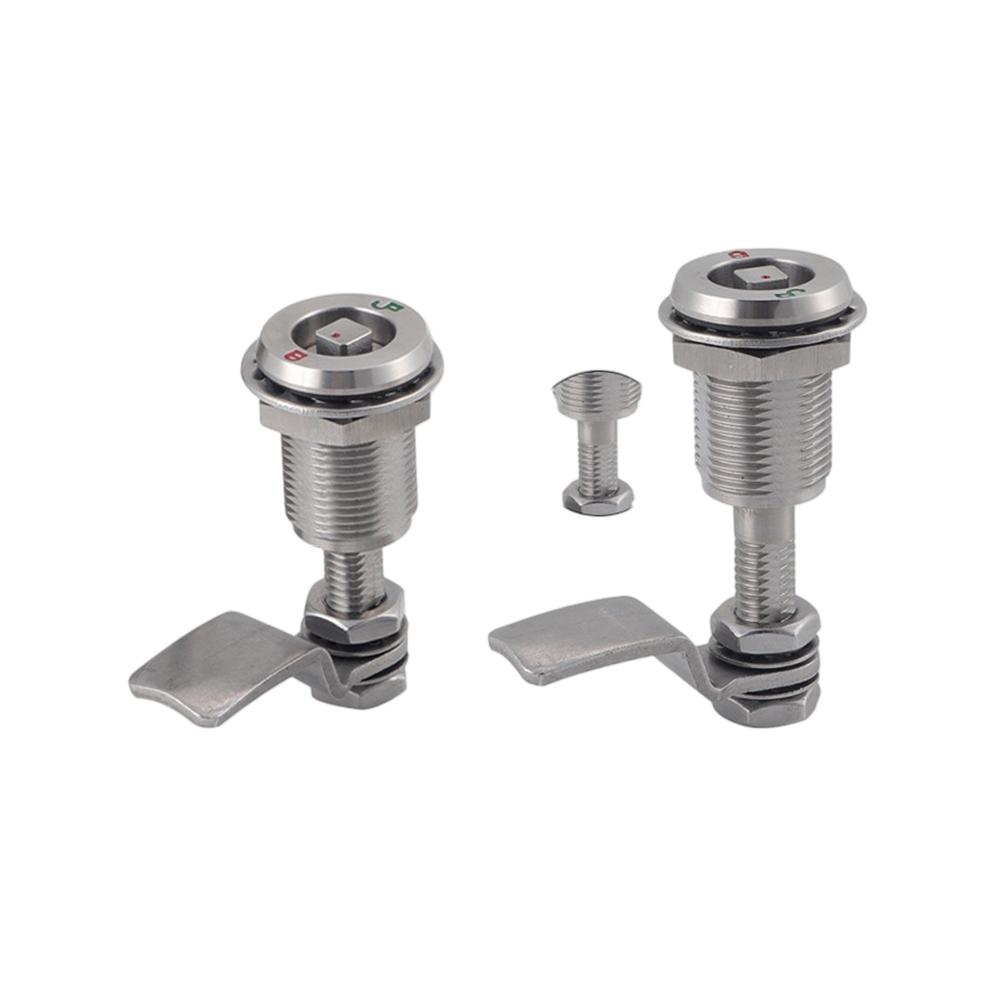Electrical Distribution Box Lock Stainless Steel Telescopic Tension Cam Lock for Cabinet Doors with Key Silver Finish