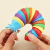 Colorful Caterpillar Fidget Toy Funny Bendable Cute Portable Stress Relief Decompression Kids Adults Slug Sensory Toy Birthday Gift