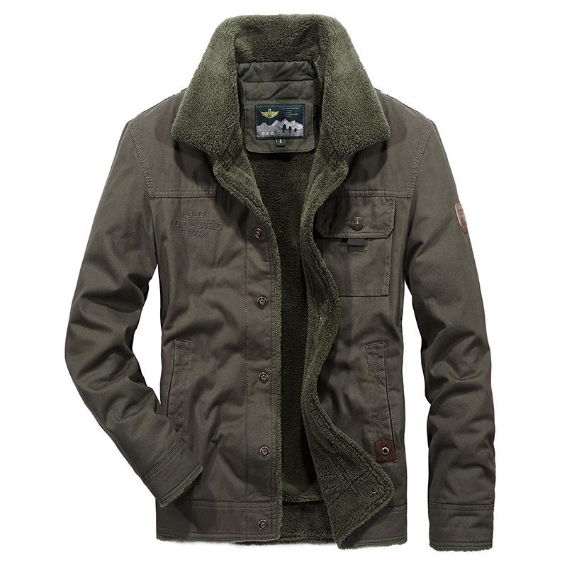 

Мужская куртка с хлопковой подкладкой и шерстью для пожилых людей, размер 6XL 6XL