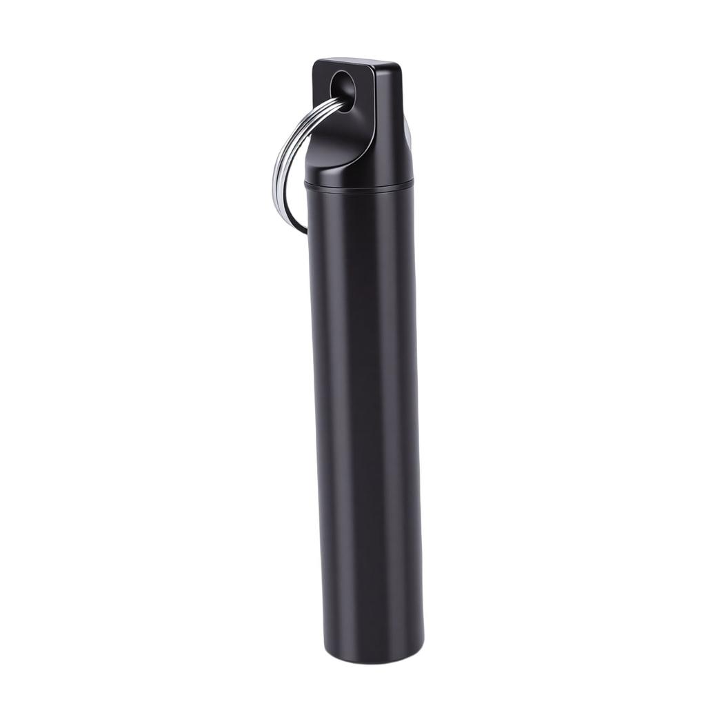 Metal Storage Tube Water Proof Aluminum Alloy Airtight Container with Whistle Cord for Travel Camping Exploration