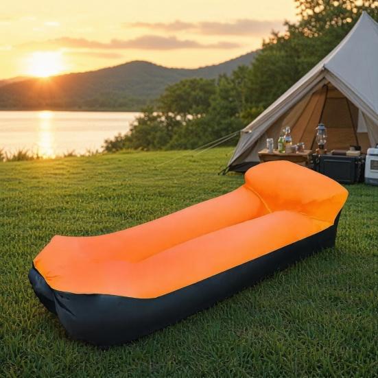 Sofá de Aire Inflable para Exteriores, Sillón Inflable Plegable Portátil, Silla Tumbona de Aire Ergonómica Anti Fugas para Exteriores, Playa, Senderismo, Picnic