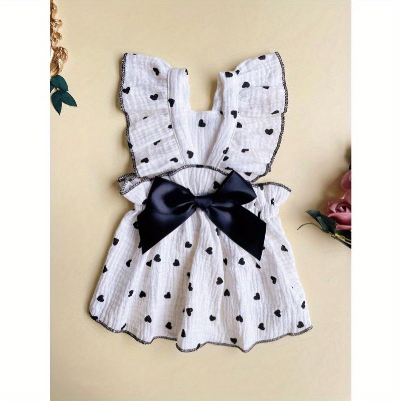 Valentinstag 1 Stück Herzmuster Schleifdekor Haustierkleid für Hund für Sommer