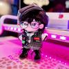 niannyyhouse 15cm Plush Clothes Loose Fit Cotton Doll Clothes Set Hat, Vest, T-Shirt, Shorts, Glasses, Necklace, Shoes, (Black, 15cm)