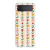 Transparent Phone Case For Samsung Galaxy Z Flip 3 4 5 6 7 Hard Folding PC Z Flip3 Flip4 Cover Stylish Flower Patterned Design