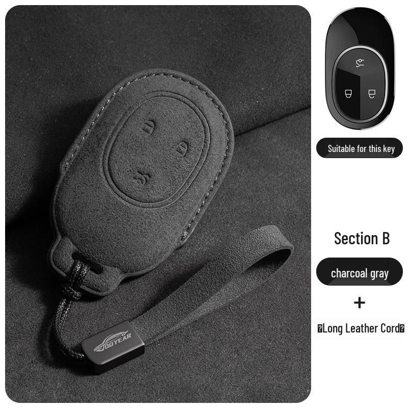 NIO Key Fob Case for ES6, ES8, EC6, ES7, ET7, ET5 - Tricolor Suede Protective Shell