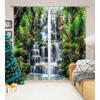 Bäume, kleine Brücken und fließende Wasservorhänge für Wohnzimmer, Schlafzimmer, einfache, moderne Schattierungsvorhänge, Heimfenster, individuell gestaltet