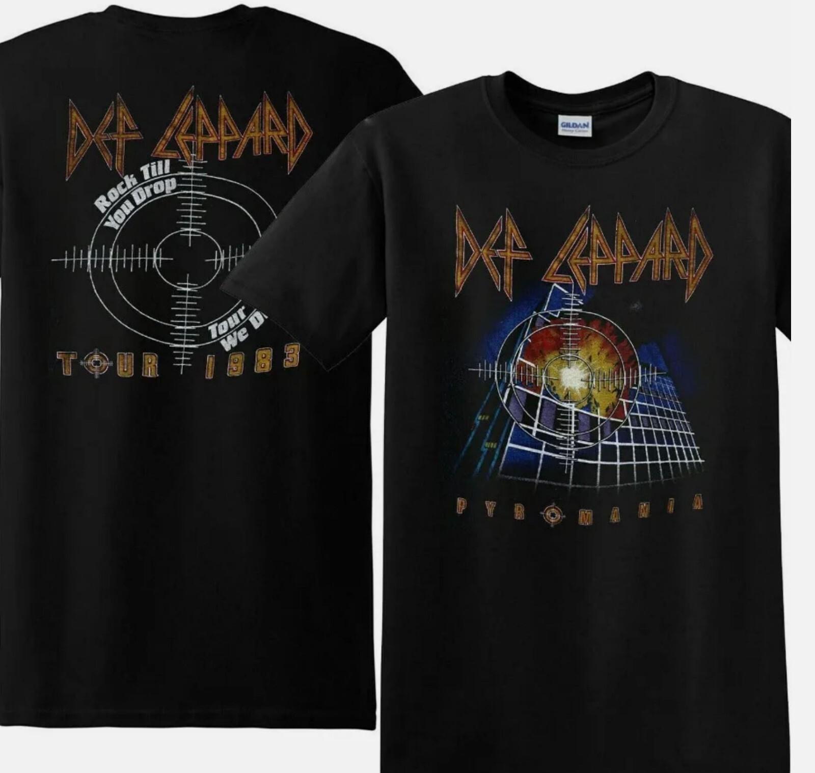 Vintage 1983 Def Leppard Pyromania Tour Concert Rock Band T-shirt Unisex S5XL XXXXL