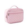 Polka Dot Portable Toiletry Pouch PU Leather Cosmetics Handbag Hanging Suitcase Organizer  Women