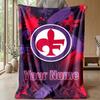 Custom Text Flannel Throw Blanket, Lightweight Cozy Bed Sofa BlanketFiorentina FC