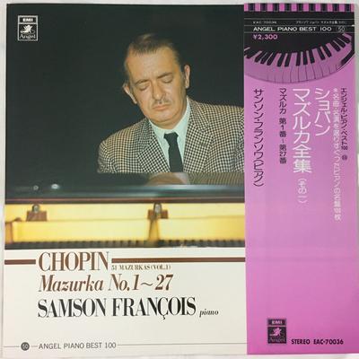 LP Record SAMSON FRANCOIS  Chopin 51 Mazurkas Vol.1 No.127 EAC70036 ANGEL 1975 Japan Obi Classical Used
