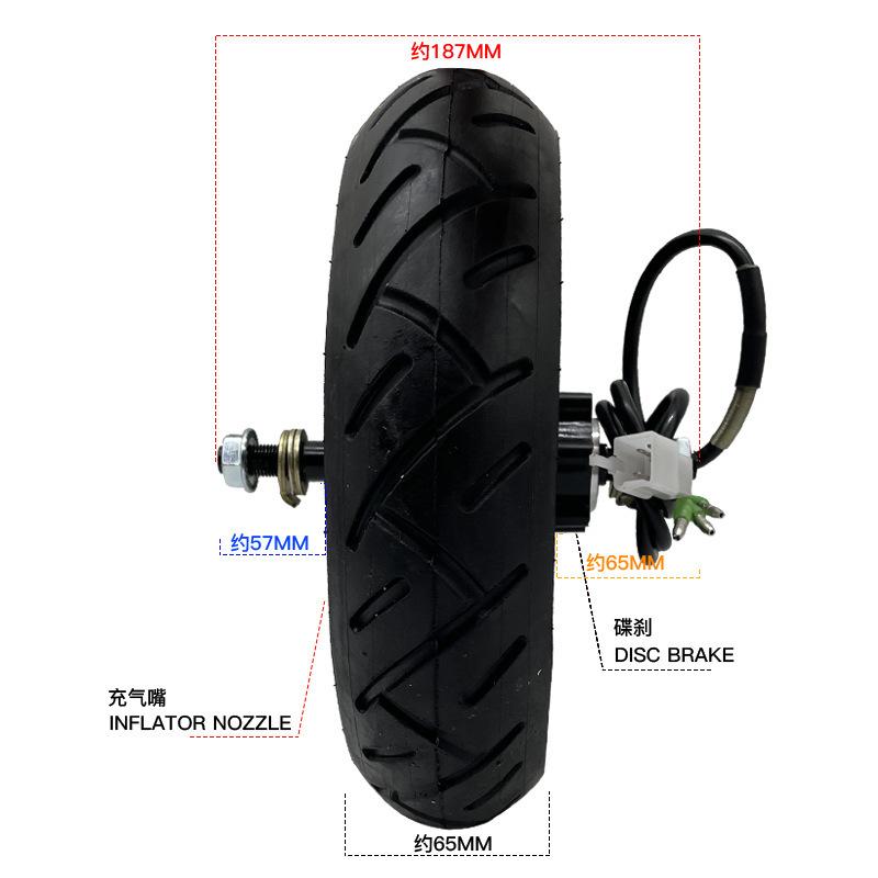 High Speed Scooter Motor Engine Motor for E-Scooter 36V 48V 350W Motor Rear Wheel Scooter Strengthen Tire Split Skateboard Motor