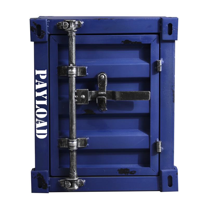 Industrial Iron Art Bedside Cabinet with Lock - Creative Storage Solution for Bedroom