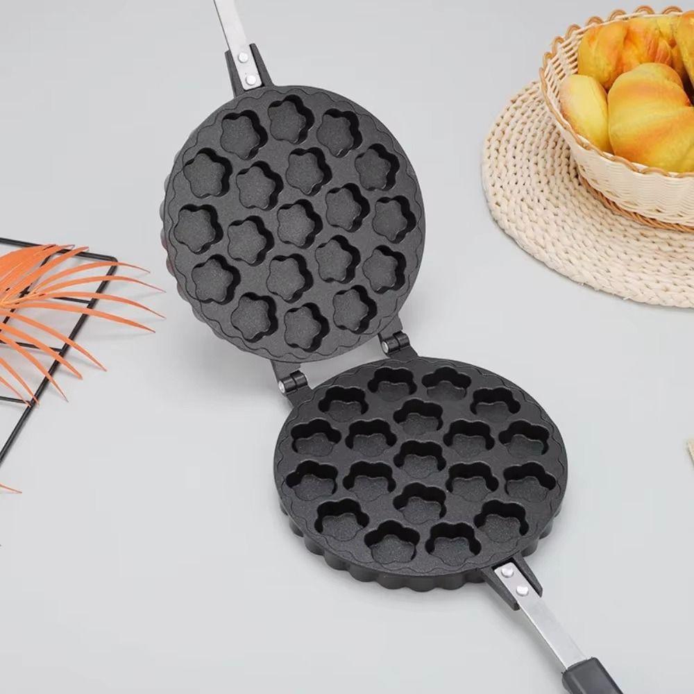 19/37 Holes Plum Blossom Cake Mold Double-Sided Ice Cream Cone Maker Egg Waffler Iron  Household