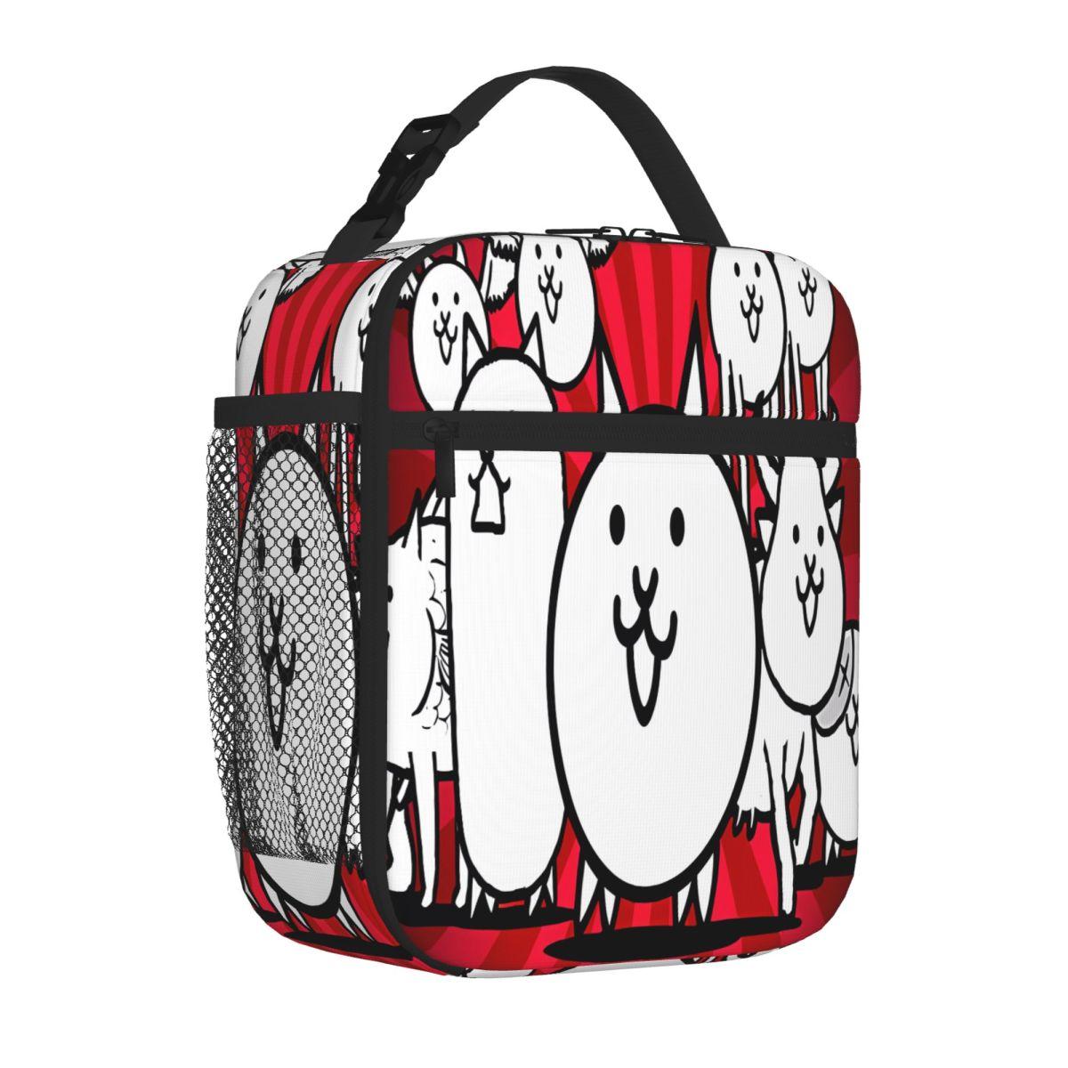 Bestselling Nyanko Great War Battle Cats Three Compartment Lightweight Lunch Bag Newborn Food Storage Insulated Tote One Size